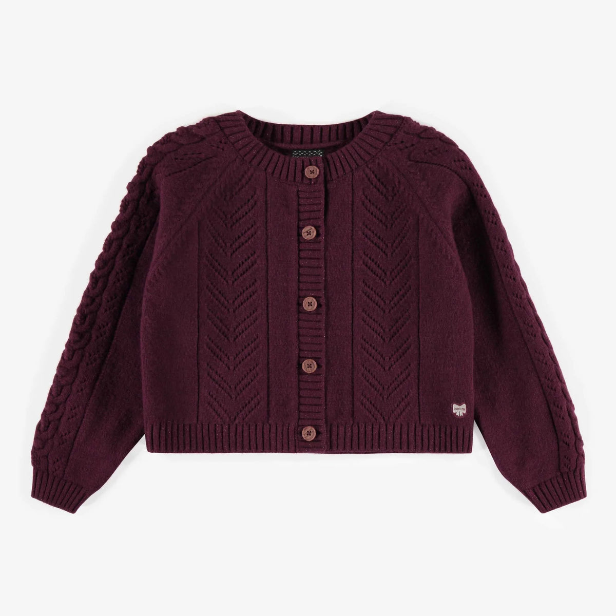 Boys 2024 burgundy cardigan